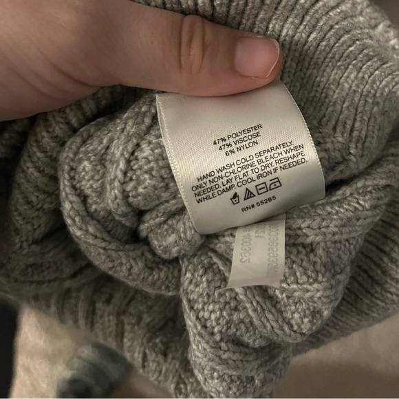 Express Gray Cable Knit Turtleneck Sweater - Picture 5 of 5